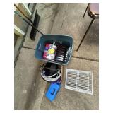 Collection of Electronic Cables, Speaker, and Office Supplies