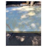 Vintage Dining Table Set with 6 Swivel Chairs