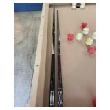 Bumper Pool Table with Air Hockey Set and Accessories