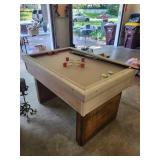 Bumper Pool Table with Air Hockey Set and Accessories