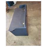 Rustic Blue Wooden Storage Chest with Hinges