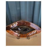 Mid-Century Modern Art Bowl with Metal Easel