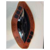 Mid-Century Modern Art Bowl with Metal Easel