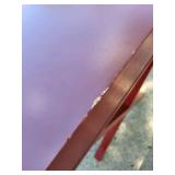 Used Red Writing Desk with Bench and Drawers