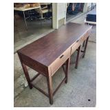 Used Wooden Console Table with Three Drawers