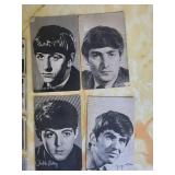 Beatles Memorabilia Collection - Photos, Cards, Glasses, and Fabric