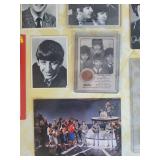Beatles Memorabilia Collection - Photos, Cards, Glasses, and Fabric