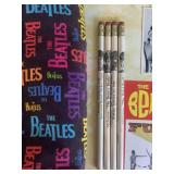 Beatles Memorabilia Collection - Photos, Cards, Glasses, and Fabric