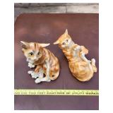 Pair of Ceramic Cat Figurines