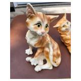 Pair of Ceramic Cat Figurines