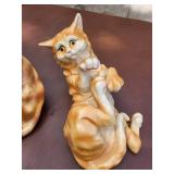 Pair of Ceramic Cat Figurines