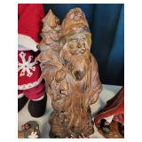 Christmas Decor Collection Including Santa Figures and Holiday Arrangements