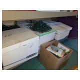Collection of Assorted Christmas String Lights in Storage Boxes