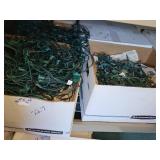 Collection of Assorted Christmas String Lights in Storage Boxes