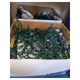 Collection of Assorted Christmas String Lights in Storage Boxes