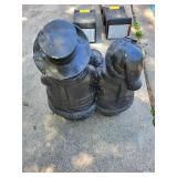 Outdoor Christmas Snowman Trio Statue Decoration