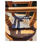 Set of 4 Wooden Bar Stools with Turned Legs