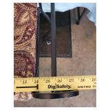 Elegant Iron Bench with Upholstered Seat in Paisley Fabric