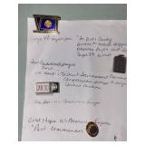 Collection of Assorted Pins and Badges, Including American Legion and Military