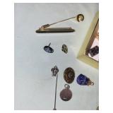 Collection of Vintage Costume Jewelry, Pins, and Eyeglasses