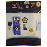 Collection of American Legion Military Caps and Pins