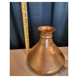 Decorative Set with Brass Vase, Mosaic Boxes, and Lantern