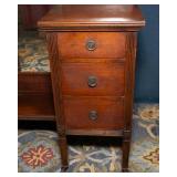 Antique Vanity with Trifold Mirror – 47"W x 17"D x 68"T