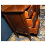 Antique Vanity with Trifold Mirror – 47"W x 17"D x 68"T