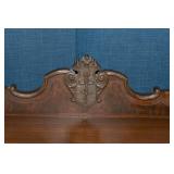 Vintage Carved Wood Sideboard with Decorative Backpiece