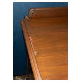 Vintage Carved Wood Sideboard with Decorative Backpiece