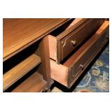 Vintage Carved Wood Sideboard with Decorative Backpiece