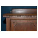 Vintage Carved Wood Sideboard with Decorative Backpiece