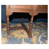 Vintage Carved Wood Sideboard with Decorative Backpiece