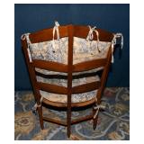 French Provincial Armchair with Rush Seat & Matching Footrest