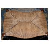 French Provincial Armchair with Rush Seat & Matching Footrest