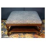 Upholstered Coffee Table / Ottoman with Decorative Legs