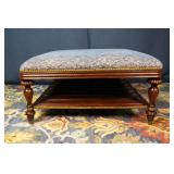 Upholstered Coffee Table / Ottoman with Decorative Legs