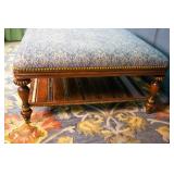 Upholstered Coffee Table / Ottoman with Decorative Legs
