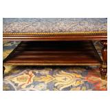 Upholstered Coffee Table / Ottoman with Decorative Legs