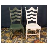 Set of Two Nichols and Stone Wooden Chairs