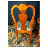 Pair of Stanley Furniture Arm Chairs – Blue, Cream & Yellow Upholstery