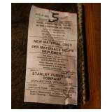 Pair of Stanley Furniture Arm Chairs – Blue, Cream & Yellow Upholstery