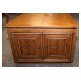 Square Wood Coffee Table with Storage – 30" x 30" x 20.5"T