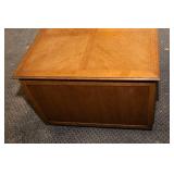 Square Wood Coffee Table with Storage – 30" x 30" x 20.5"T