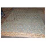 Green and Tan Jute Rug – 90" x 123"