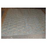 Green and Tan Jute Rug – 90" x 123"