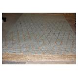 Green and Tan Jute Rug – 90" x 123"