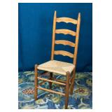 Shaker Style Ladder Back Rush Seat Side Chair