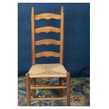 Shaker Style Ladder Back Rush Seat Side Chair