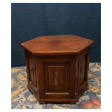 Hexagon Side Table with Storage